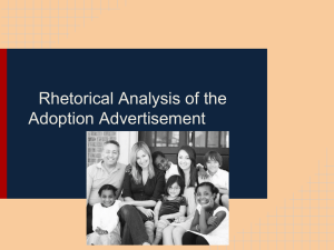 Rhetorical Analysis of the Adoption Advertisement