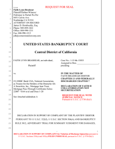 UNITED STATES BANKRUPTCY COURT Central District of California
