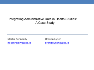 3.50 Integrating Administrative Data in Health Studies: A case study