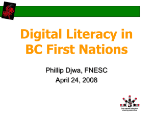 Digital Literacy in BC First Nations