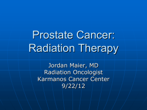 Radiation for Prostate Cancer