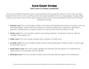 Trial Courts of General Jurisdiction