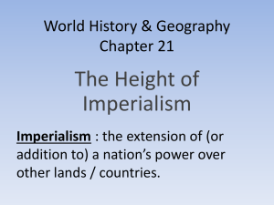 World History & Geography Chapter 21