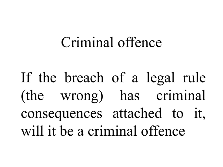 Other Words For Criminal Offence