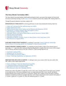 The Stony Brook Curriculum (SBC)