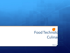 Food Technology/Culinary 2