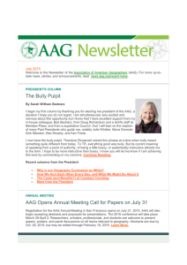 AAG Newsletter, July 2015