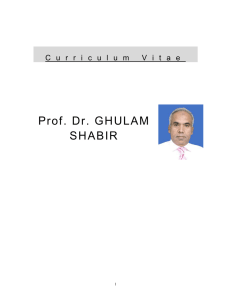 Personal Profile - Bahauddin Zakariya University