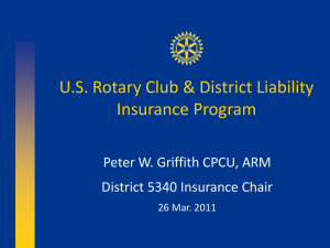 U.S. Rotary Club & District Liability Insurance Program