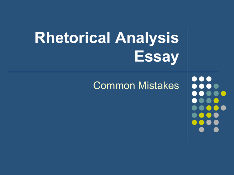 rhetorical analysis essay course hero