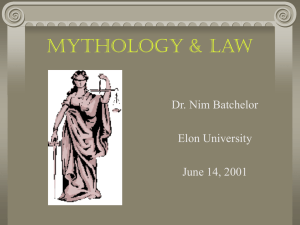 law & mythology - Elon University