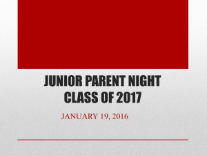 junior parent night class of 2017