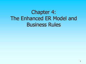 The Enhanced ER Model and Business Rules