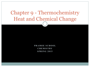 Chapter 11 - Thermochemistry