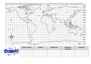 World Map with Latitude & Longitude - MHS