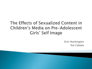 The Effects of Sexualized Content in Children's Media on Pre
