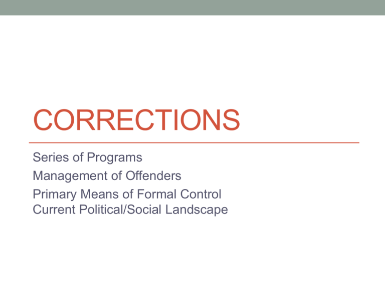 Overview Of Corrections