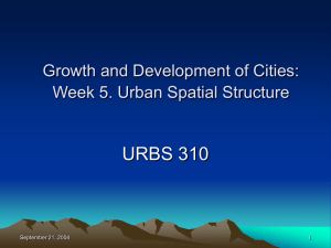 Forecasting and Urban Planning: Introduction