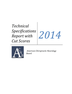 Technical Specifications Report with Cut Scores