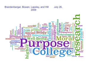 Brandenberger, J. Lapsley, D., Hill, P. & Bowman, N. (2009).