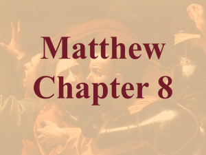 Matthew Chapter 8 - Bible Study Resource Center