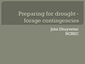 Preparing for drought forage contingencies