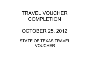 State of Texas Travel Voucher completion