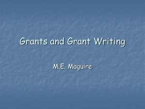 Grants and Grant Writing