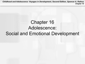 Adolescence: Social and Emotional Development