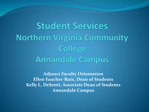 Adjunct Orientation (Student Services) - Fall 2015