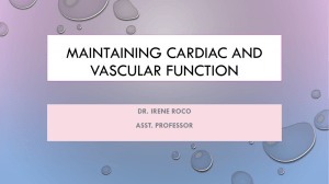 Maintaining cardiac and vascular function
