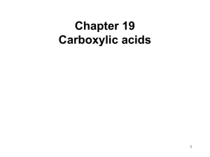 Chapter 19 Carboxylic acids