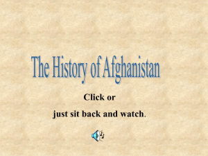 History of Afghanistan - PowerPoint Presentation
