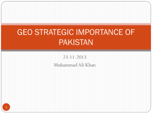 Geo STRATEGIC IMPORTANCE AND FOREIGN POLICY OF