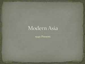 Modern Asia - Madison County Schools