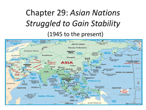 Chapter 29: Asian Nations Struggled to Gain Stability