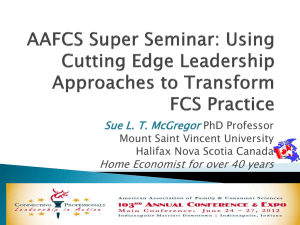 AAFCS Super Seminar: Using Cutting Edge Leadership Approaches