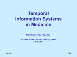 Temporal Information systems in Medicine