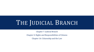 The Judicial Branch - Great Valley School District