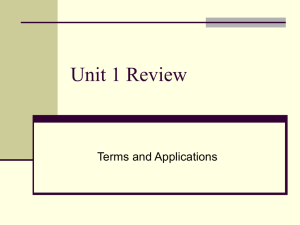 Unit 1 Review