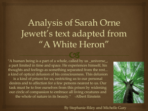 Analysis of Sarah Orne Jewett*s text adapted from *A