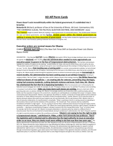 Executive Order Counterplan – Affirmative Answers – UTNIF 2012