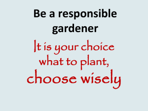 Be a Responsible Gardener!