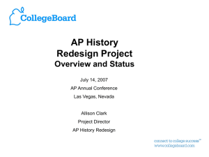 Draft Presentation Slides - AP Central