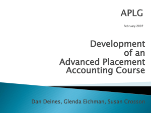 Development of an AP-like Accounting Course