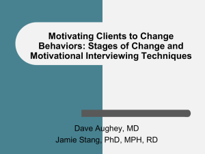 Motivating Clients to Change Behaviors