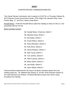 October 29, 2015 Charter Review Commission