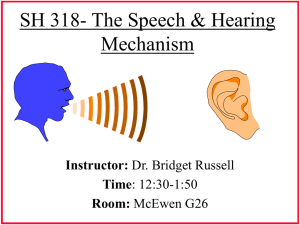 SH 318- The Speech & Hearing Mechanism