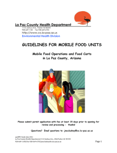 Mobile Food Unit Guidelines - La Paz County Health Department