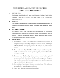 Key Control Policy - New Mexico Association of Counties